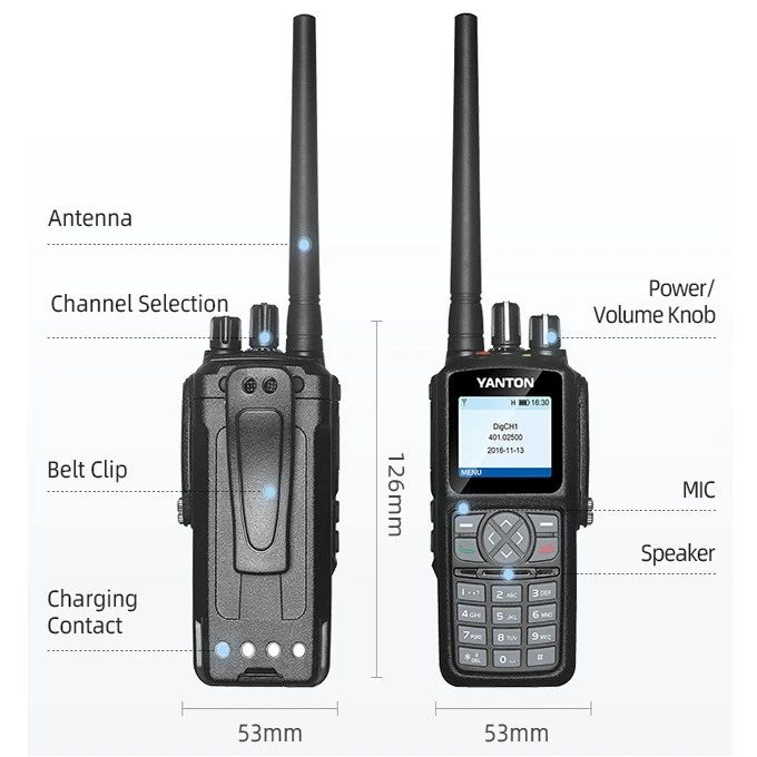 VHF UHF CE Dmr Walkie Talkie